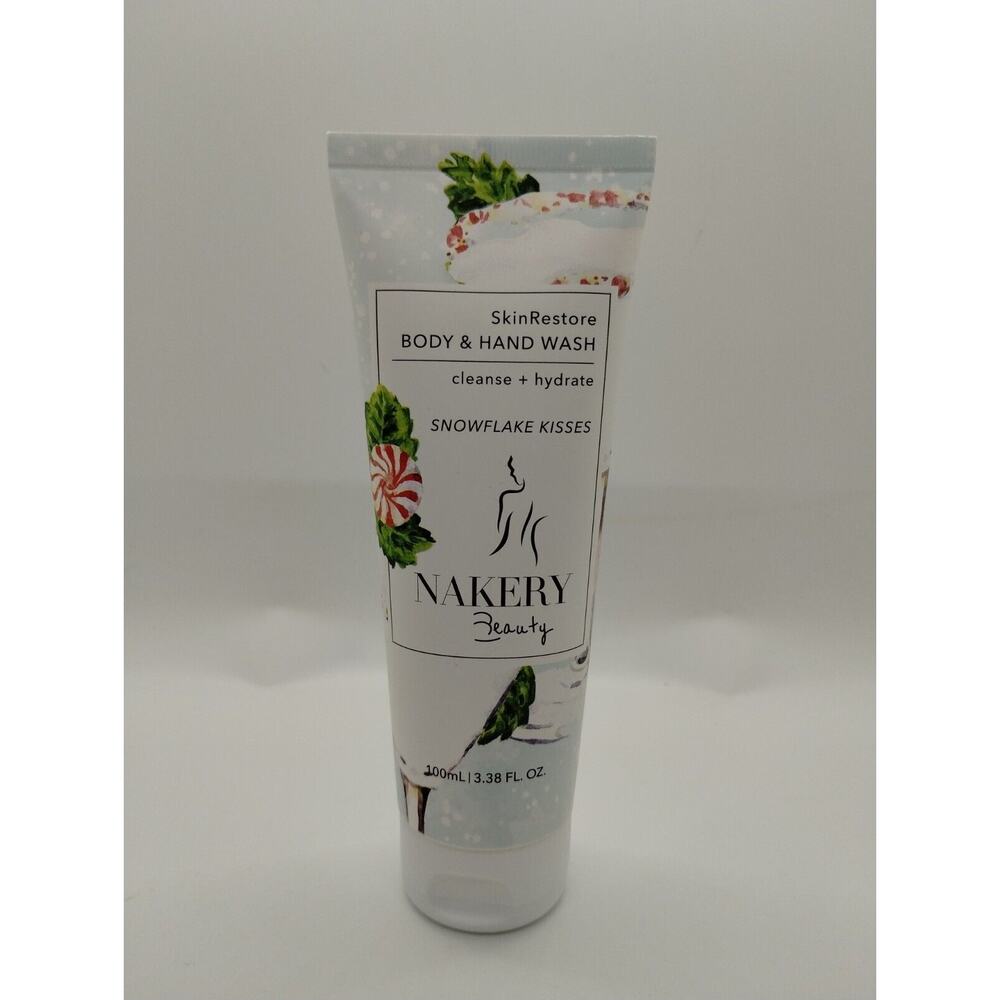Nakery Beauty Skin Restore Body & Hand Wash Snowflake Kisses 3.38 oz